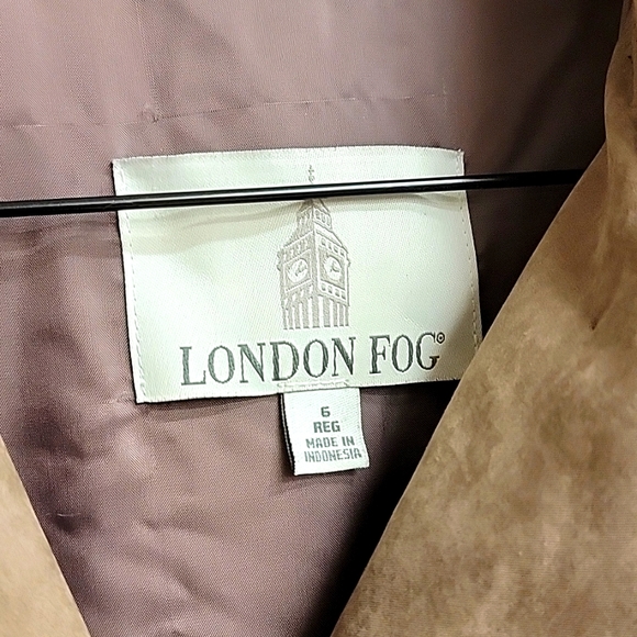 London Fog Raincoat Light Brown Trenchcoat Women's 6 Regular EUC - Picture 2 of 6